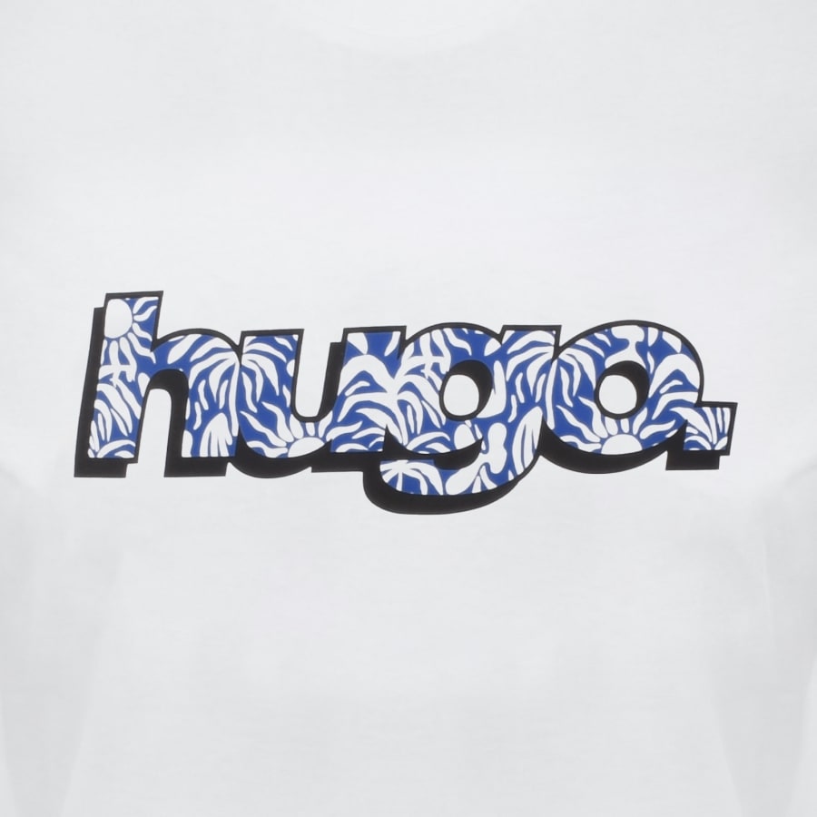 Hugo Nugibol Tシャツ HUGO Blue Nugibol T Shirt White | Mainline Menswear